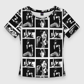 Женская футболка 3D Slim с принтом MICK JAGGER MUSICIAN в Санкт-Петербурге,  |  | 60 е | 70 е | 80 е | британцы | гитара | группа | классика | мик джаггер | музыка | песня | ретро