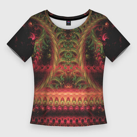 Женская футболка 3D Slim с принтом Easy twisting в Санкт-Петербурге,  |  | абстракция | древний узор | психоделика | психоделическая | психоделичная | спирали | спираль | узор | фрактал | фракталы | фрактальная графика