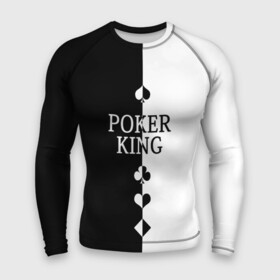 Мужской рашгард 3D с принтом Король Покера Black в Санкт-Петербурге,  |  | азартные игры | карты | король | масти карт | покер