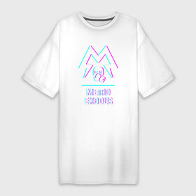 Платье-футболка хлопок с принтом Metro Exodus в стиле Glitch (Баги Графики) в Санкт-Петербурге,  |  | exodus | glitch | logo | metro | metro exodus | баги | глитч | игра | игры | лого | логотип | метро | символ | эксодус