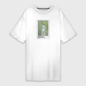 Платье-футболка хлопок с принтом Ван Гог Девушка в белом в Санкт-Петербурге,  |  | ван гог | вангог | винсент ван гог | девушка в белом | звездная ночь | ирисы | искусство | картина | художник | художники