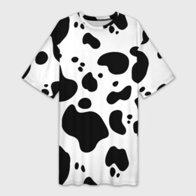 Платье-футболка 3D с принтом Пятна Далматина в Санкт-Петербурге,  |  | 101 далматинец | далматин | далматинец | пятна далматинца | собаки