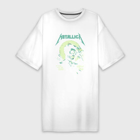 Платье-футболка хлопок с принтом Металлика art в Санкт-Петербурге,  |  | alternative | metalica | metall | metallica | music | rock | альтернатива | металика | металл | металлика | музыка | рок