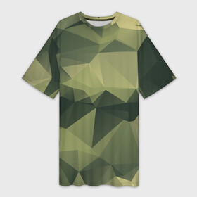 Платье-футболка 3D с принтом 3д полигоны  камуфляж в Санкт-Петербурге,  |  | camouflage | геометрия | камуфляж | маскировка | ромбы