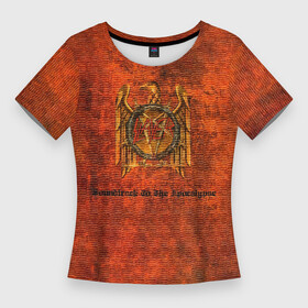 Женская футболка 3D Slim с принтом Soundtrack to the Apocalypse  Slayer в Санкт-Петербурге,  |  | slayer | группа | гэри холт | керри кинг | метал | музыка | пентаграмма | песни | пол бостаф | рок | слаер | слайер | слеар | слеер | слейр | слеяр | том арайа | трэш | тяжелый | хеви