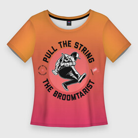 Женская футболка 3D Slim с принтом ROCK STYLE Клининг в Санкт-Петербурге,  |  | cleaning | rock | домохозяйка | исполнитель | метла | рок | рокер | уборщик | уборщица | чистота | швабра