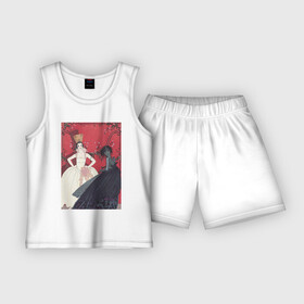 Детская пижама с шортами хлопок с принтом Le Jour et La Nuit (Две модницы) в Санкт-Петербурге,  |  | абстракция | винтаж | девушка | искусство | картина | классика | любовь | минимализм | мода | природа | цветы | экспрессионизм