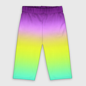 Велосипедки 3D с принтом Multicolored Ombre gradient в Санкт-Петербурге,  |  | blurred stripes | gradient | multicolored | бирюзовый | градиент | желтый | современный | фиолетовый