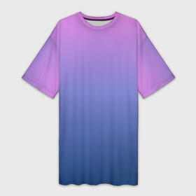 Платье-футболка 3D с принтом PINK BLUE GRADIENT  ГРАДИЕНТ в Санкт-Петербурге,  |  | базовая | базовый | без дизайна | без лишнего | голубого | градиент | градиенты | малиновый | на каждый день | на лето | розово синий | розового | розовый | синего | синий | фиолетового | фиолетовый