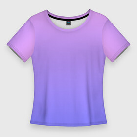 Женская футболка 3D Slim с принтом PINK PURPLE GRADIENT  ГРАДИЕНТ РОЗОВО ФИОЛЕТОВЫЙ в Санкт-Петербурге,  |  | базовая | базовый | без дизайна | без лишнего | голубого | градиент | градиенты | малиновый | на каждый день | на лето | розово фиолетовый | розового | розовый | синего | синий | фиолетового