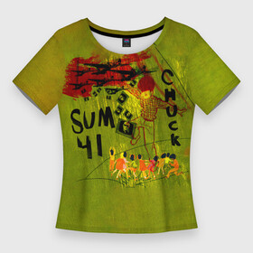 Женская футболка 3D Slim с принтом Chuck  Sum 41 в Санкт-Петербурге,  |  | deryck whibley | sum 41 | группа | дерик уибли | музыка | панк | панк рок | песни | рок | рок группа | сам 41 | сам фоти уан | сам фоти уансам | сам41 | сум 41 | сум41