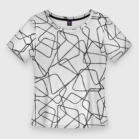 Женская футболка 3D Slim с принтом Трапеции На Белом Фоне в Санкт-Петербурге,  |  | abstraction | figure | geometry | isometric | pattern | shape | trapezoid | абстракция | геометрия | изометрический | трапеция | узор | фигура | форма