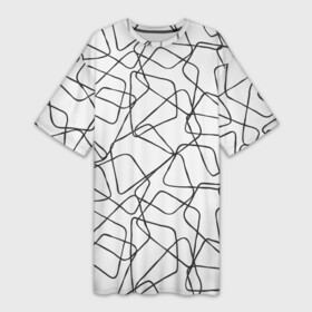 Платье-футболка 3D с принтом Трапеции На Белом Фоне в Санкт-Петербурге,  |  | abstraction | figure | geometry | isometric | pattern | shape | trapezoid | абстракция | геометрия | изометрический | трапеция | узор | фигура | форма