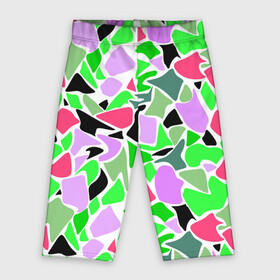 Велосипедки 3D с принтом Abstract pattern green pink spots в Санкт-Петербурге,  |  | abstract pattern | pattern | spots | абстрактный узор | зеленый | пятна | розовый