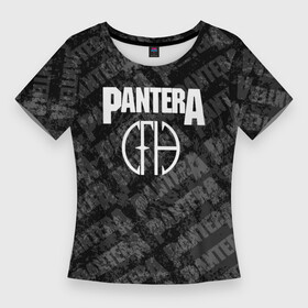 Женская футболка 3D Slim с принтом пантера  pantera в Санкт-Петербурге,  |  | covid 19 | pantera | vulgar display of power | альбом | группа | метал | металика | металл | пантера | рок | тяжелый | хэви