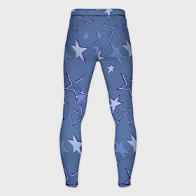 Мужские тайтсы 3D с принтом Gray Blue Star Pattern в Санкт-Петербурге,  |  | gray blue | pattern | star | звездный узор | звезды | серый | синий