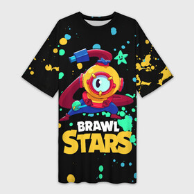 Платье-футболка 3D с принтом Otis Brawl Stars в Санкт-Петербурге,  |  | brawl stars | faraotis | otis | otis brawl stars | бравл старс | отис | отис бравл старс | фараотис