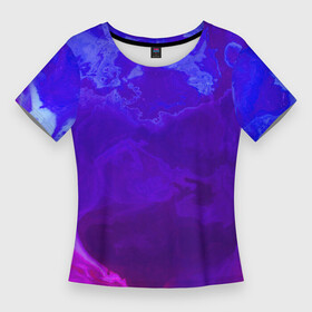 Женская футболка 3D Slim с принтом Циклон Красок в Санкт-Петербурге,  |  | abstraction | acrylic | art | cyclone | paint | painting | spots | абстракция | акриловая | живопись | искусство | краска | пятна | циклон