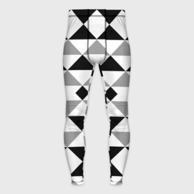 Мужские тайтсы 3D с принтом Черно белый геометрический узор треугольники в Санкт-Петербурге,  |  | geometric pattern | geometric shapes | геометрические фигуры | геометрический узор | треугольники | черно белый