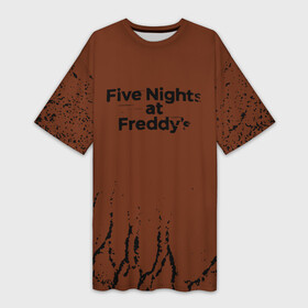 Платье-футболка 3D с принтом Five Nights At Freddy s : game в Санкт-Петербурге,  |  | at freddys | five nights | five nights at freddys | fnaf | game | games | paint | бонни | брызги | игра | игры | краска | пять ночей | пять ночей с фредди | с фредди | фнаф | фокси | фредди | чика