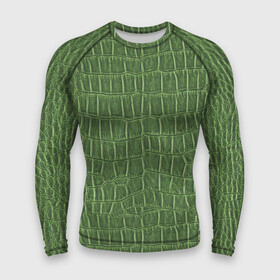 Мужской рашгард 3D с принтом Крокодиловая кожа зелёная в Санкт-Петербурге,  |  | зелёная кожа | кожа | кожа крокодила | кожаная | кожаное | кожаный | крокодил | крокодиловая кожа | паттерн | текстура