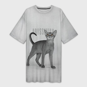 Платье-футболка 3D с принтом Котенок абиссинец в Санкт-Петербурге,  |  | Тематика изображения на принте: абиссинец | абиссинская кошка | абиссинская порода | кот абиссинец | котенок абиссинец | кошка абиссинец | порода абиссинец