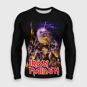 Мужской рашгард 3D с принтом Iron Maiden  рок 80 х в Санкт-Петербурге,  |  | iron maiden | железная дева | металл | рок | хеви металл