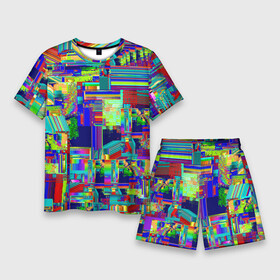 Мужской костюм с шортами 3D с принтом Vanguard fractal pattern в Санкт-Петербурге,  |  | abstraction | fashion | fractal | glitch | pattern | vanguard | абстракция | авангард | глитч | мода | паттерн | фрактал
