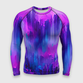 Мужской рашгард 3D с принтом Purple splashes в Санкт-Петербурге,  |  | abstraction | blue | bright | brush | multicoloured | paint | pink | purple | splashes | абстракция | арт | брызги | кисть | краска | рисунок | розовый | синий | темный | фиолетовый | яркий