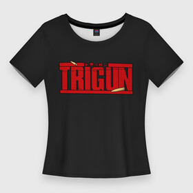 Женская футболка 3D Slim с принтом Триган гуманоидный тайфун в Санкт-Петербурге,  |  | trigun | vash the stampede | вэш ураган | гуманоидный тайфун | трига