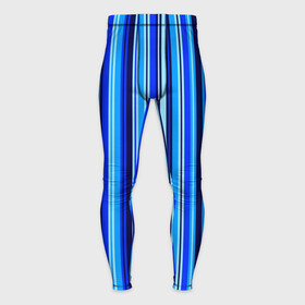 Мужские тайтсы 3D с принтом Сине голубые полосы в Санкт-Петербурге,  |  | blue | dark blue | pattern | striped | stripes | полосатый | полосы | узор