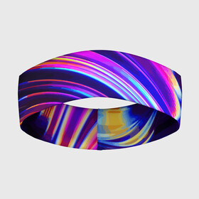 Повязка на голову 3D с принтом Яркая цветная композиция в Санкт-Петербурге,  |  | abstraction | color | composition | fashion | neon | абстракция | композиция | мода | неон | цвет