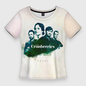 Женская футболка 3D Slim с принтом Roses  The Cranberries в Санкт-Петербурге,  |  | Тематика изображения на принте: dolores mary eileen | dolores o riordan | the cranberries | группа | долорес о риордан | ирландская | клюква | кренберис | ноэл хоган | рок | рок группа