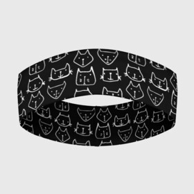 Повязка на голову 3D с принтом Милые Разные Мордочки Котов в Санкт-Петербурге,  |  | animals | beast | cat | cute | животные | звери | кот | котейка | котёнок | коты | котэ | кошка | кошки | милый | мордочки | узор | чёрный