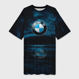 Платье-футболка 3D с принтом BMW marine theme в Санкт-Петербурге,  |  | bmw | автомобили | бмв | марки авто | море
