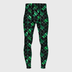 Мужские тайтсы 3D с принтом Геометрический узор, зеленые фигуры на черном в Санкт-Петербурге,  |  | Тематика изображения на принте: abstract | black | geometric | geometric pattern | green | green and black | polygons | shapes | striped | stripes | абстрактный | геометрический | геометрический узор | зеленый | зеленый и черный | многоугольники | полосатый | полосы | фигуры