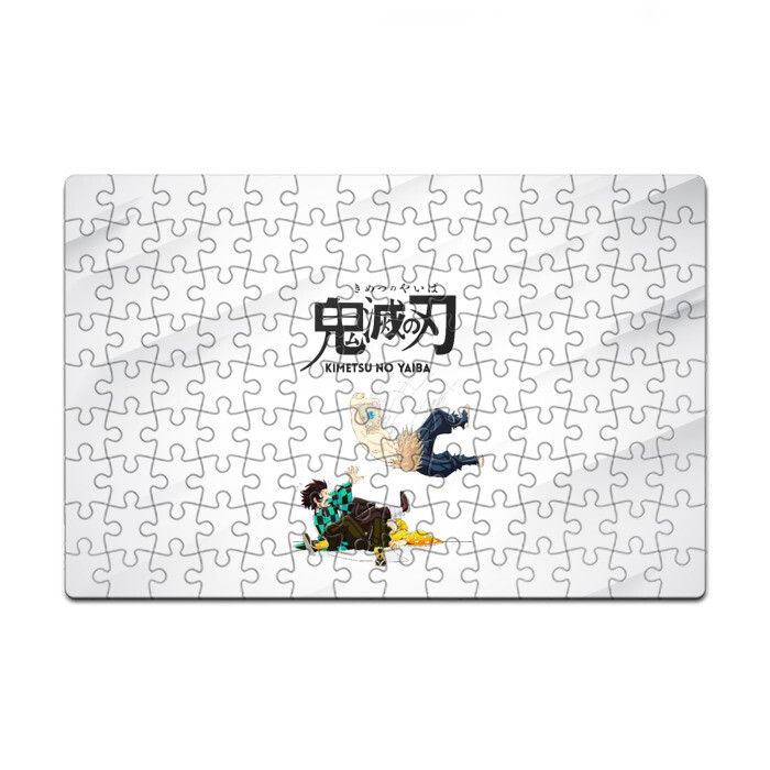 Пазл магнитный 126 элементов Драка Иноске Танджиро и Зеницу фото