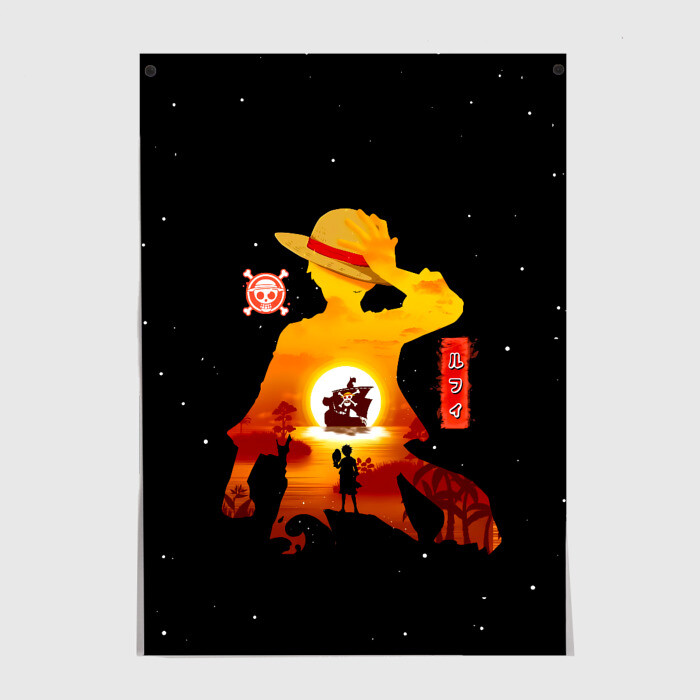 Постер Манки Д. Луффи пираты Соломенной Шляпы фото